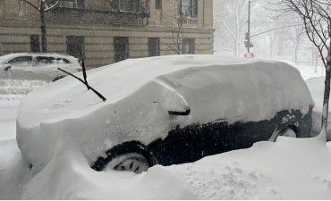 On a Morningside Heights street, the good news was that the alternate side of the street was suspended. The bad news? More digging out your car.