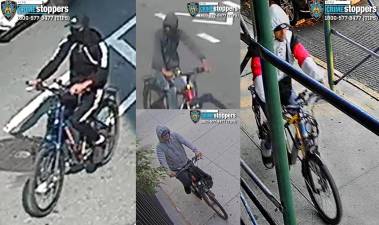E-bike crew targets women in city wide robbery pattern.