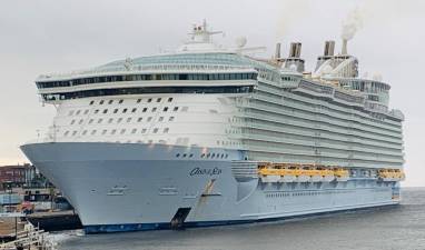 The Oasis of the Seas, pictured here at the port of St. John New Brunswick, is the fourth largest cruise ship in the world. Photo: Ralph Spielman