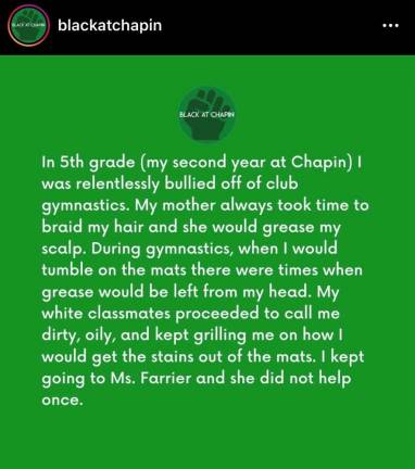 Instagram post from BlackatChapin.