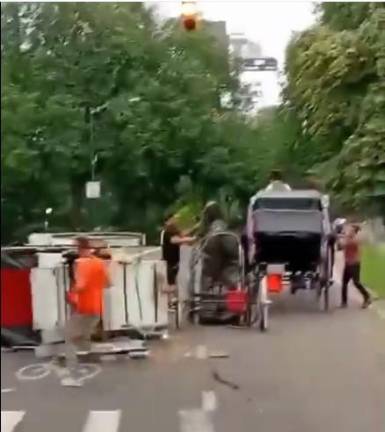A teen died after he was tossed from a horse drawn carriage that overturned in Central Park shortly after 2:45 p.m. on June 17. A passerby appeared to finally grab the runaway horse as bystanders rushed to help.