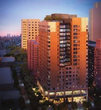 A rendering of the proposed New Jewish Home nursing facility on West 97th Street. Rendering: Perkins Eastman