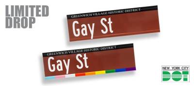 The Gay Street signs release especially for Pride month