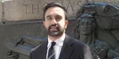 Zohran Mamdani gives speech denouncing corruption in city government after an aide to Eric Adams was said to have given a potato chip bag stuffed with money to a reporter.