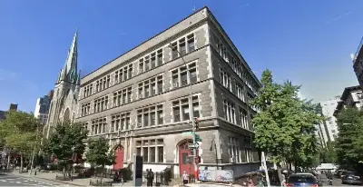 Rockefeller Group has provided new details on its plans to transform 200 W. 97th St. (above), a former parochial school connected to the Holy Name of Jesus and Saint Gregory the Great, into an apartment tower.
