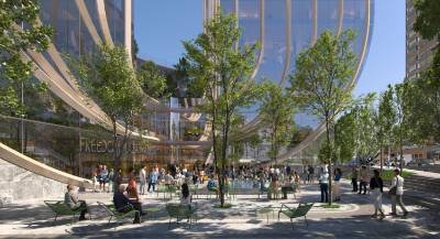 The Soloviev Group is teaming up with the Mohegan Sun casino in a bid to land a license on the East River, just south of the United Nations, calling its project “Freedom Plaza” and proposing a public park and a museum.