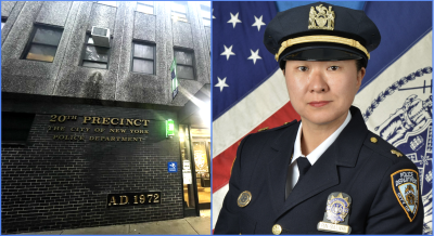 Commanding Officer Inspector Candida Pun-Sullivan (right) informed UWS locals about recent crime trends at the monthly 20th Precinct community council meeting.