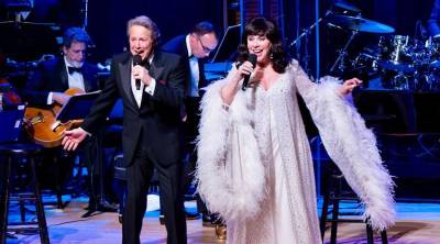 <b>A sold out Steve &amp; Eydie tribute show at Carnegie Hall on March 18th featured David Lawrence (left) playing his father Steve Lawrence while Debbie Grayitte played Steve’s singing spouse Eydie. The show was made all the more poignant because David disclosed at the show’s close his father had passed away on March 7. </b>Photo: Russ Rowland