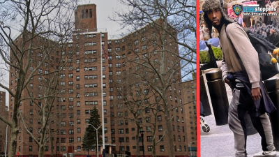 Left: 1370 Fifth Ave., within King Towers NYCHA complex; Right: Wanted for forcible touching.