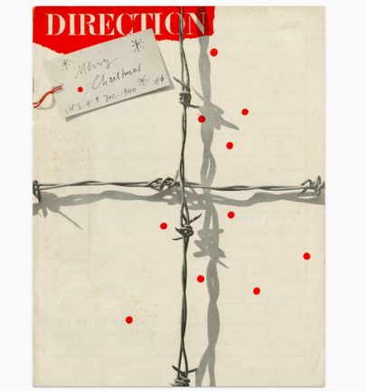 Direction, Vol.3, No. 9, December 1940. Cover design, Paul Rand. Germany invaded Poland in late 1939; 1940 had the Battle of Britain and the German invasion of France. Photo courtesy of The Jewish Museum