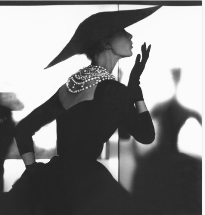 Lillian Bassman, “Blowing Kiss,” 1958 Gelatin silver print. Collection of Eric and Lizzie Himmel, New York © Estate of Lillian Bassman. Photo courtesy of The Jewish Museum
