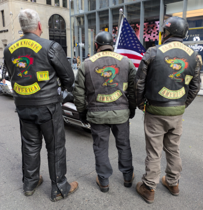 Nam Knights America Motorycle Club at Veterans Day Parade.