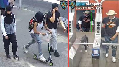 Left: Wanted for robbery. Right: Wanted for menacing.