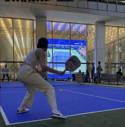 Thwack goes the pickleball at Court 16.