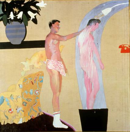 David Hockney, &quot;Domestic Scene, Los Angeles.&quot; 1963, oil on canvas. Private collection. &#xa9; David Hockney