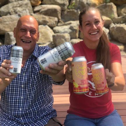 Dale and Lauren Van Pamelen, the father-daughter duo behind Tin Barn Brewing. Lauren is the brewmaster, and whips up new concoctions every week, from candy-inspired sours to, to oatmeal stouts and cirtusy New England IPAs. Photo provided.
