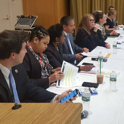 Panel members at the homelessness forum. Photo: Ben Kallos, via Twitter