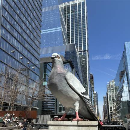 ”Dinosaur” by Iván Argote on The High Line. It was intended to be part of the High Line’s revolving art exhibits but now some have started a petition drive to make it a permanent exhibit.