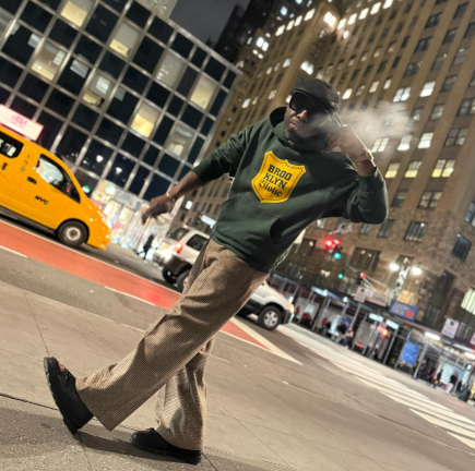 The London-born hip hop artist and fashion designer Wayne Fortune on East 42nd St. outside his newest popup store for Brkln Bloke, showcasing his new streetwear line.
