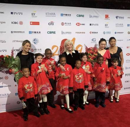 On the red carpet at the China General Chamber of Commerce gala. Photo courtesy IANY