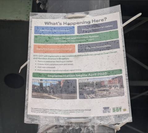 A DOT work sign from April 2025; as of September 2025, no work has been done on a study that was never completed.