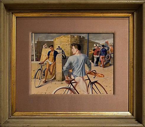Paul Cadmus&#x2019; &#x201c;Finistere&#x201d; a 1952 tempera on paper from the section &#x201c;No One Exists Alone.&#x201d; Photo: Adel Gorgy