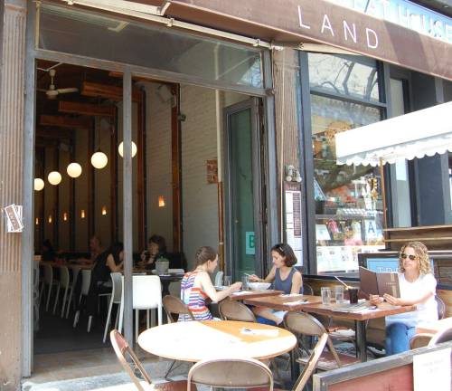 Land Thai Kitchen, where the restaurant grade sits behind a door.