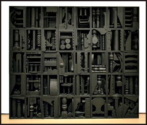 Louise Nevelson's sculpture &#x201c;Big Black.&#x201d; Photo: Adel Gorgy