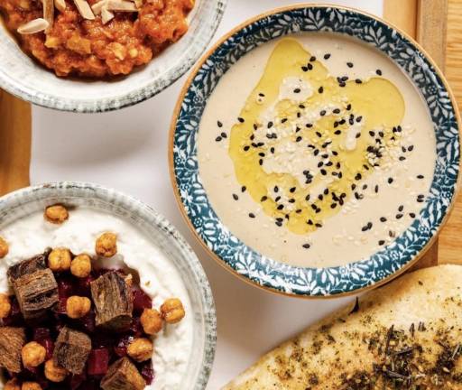 Some of the gorgeous gustables at Upper West Side Israeli joint Dagon.