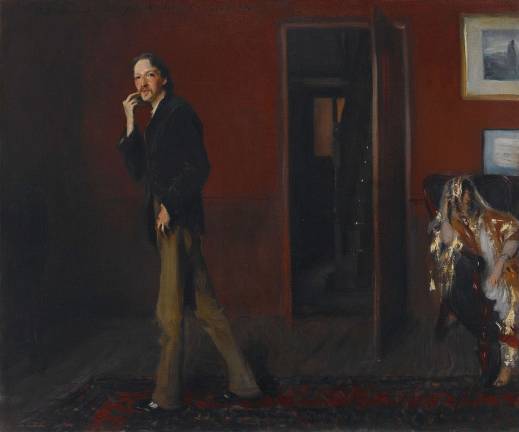 Robert Louis Stevenson and His Wife, 1885 Oil on canvas, 20&#x2013;1/4 &#xd7; 24&#x2013;1/4 in. Crystal Bridges Museum of American Art, Bentonville, Arkansas. Photo: &#xa9; Crystal Bridges, Museum of American Art, Bentonville, Arkansas