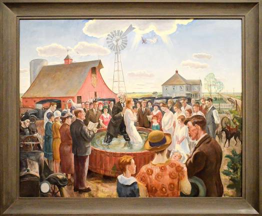 John Steuart Curry&#x2019;s 1928 oil on canvas, &#x201c;Baptism in Kansas.&#x201d; Photo: Adel Gorgy