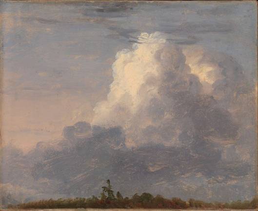 Thomas Cole (American [born England], Lancashire 1801&#x2013;1848 Catskill, New York). &quot;Clouds,&quot; ca. 1830s. Oil on paper laid down on canvas, 8 3/4 x 10 7/8 in. (22.2 x 27.6 cm). The Metropolitan Museum of Art, New York, Morris K. Jesup Fund (2013.201). Image &#xa9; The Metropolitan Museum of Art