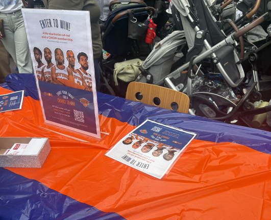 One of the festivities’ many offerings was a raffle, promising a life-size Knicks cut out and CMOM membership to the lucky winner.