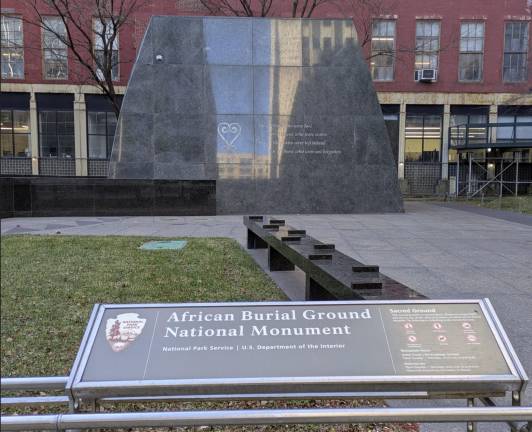 The outdoor portion of the African Burial Ground National Monument is again open. Rejoice!