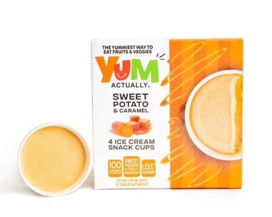 Each box of Yum Actually contains four individually-packaged ice cream cups. The packages are entirely recyclable. Photo courtesy of Nicole Frankel