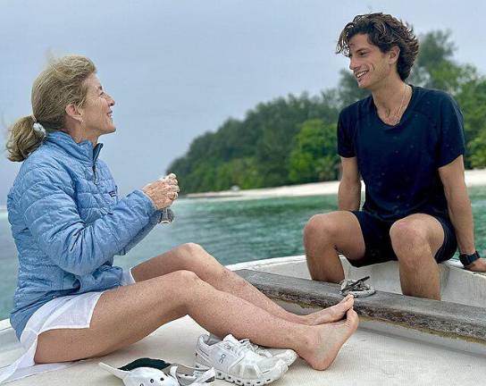 Jack Scholossberg, with most his mother Caroline Kennedy Scholossberg when she was ambassador to Austrailia can count on a family pedigree. He’s been endorsed by former house speaker Nancy Pelosi.