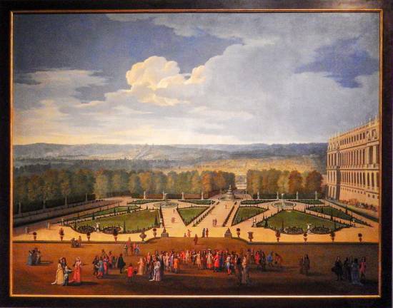 &quot;Promenade of Louis XIV in Front of the North Parterre&quot; ca. 1688 by Etienne Allegrain. Photo: Adel Gorgy