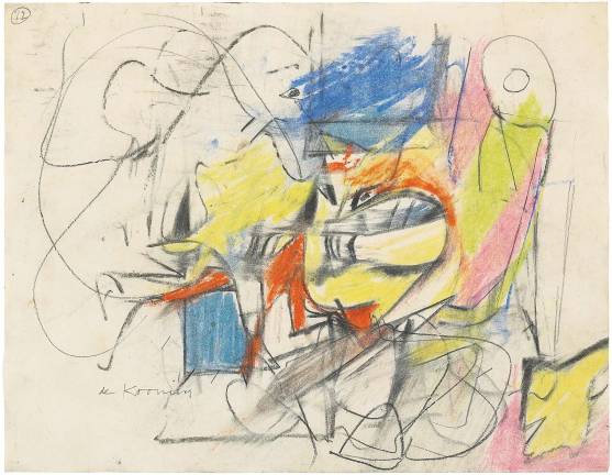 Allan Stone Projects exhibits Willem de Kooning's pastel and crayon drawing. Photo: Master Drawings New York