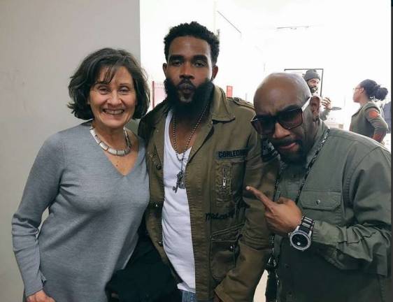 Lydia Kontos, Pharoahe Monch and Curtis Stewart. Photo: Chanell Crichlow of Pitchblak Brass Band.&#xa0;