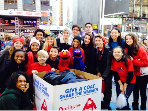 The Broadway Coat Drive Kids on "Good Morning America" for Warm Heart/Warm Coat Drive. Photo: Laurie Sheppard
