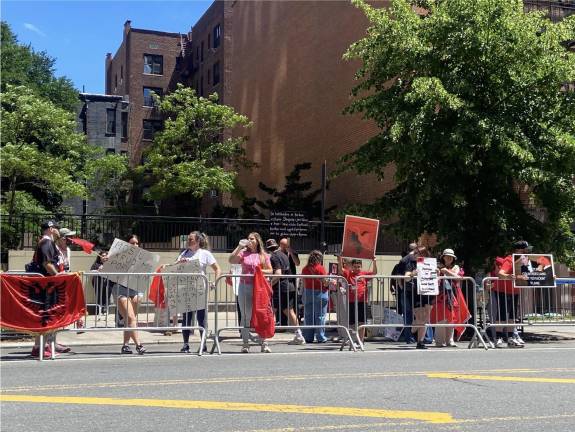 Albania is not sale say protestors angered about Trump family development plans in their homeland.