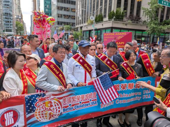 Mayor Adams at the AAPI Parade.