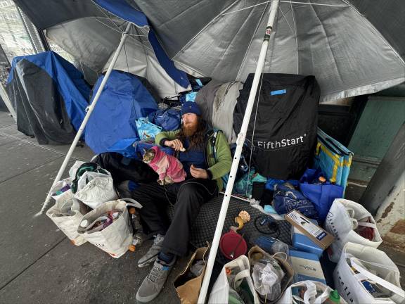 The day after Ethan, or Freckles as he is known, was back at his old spot.