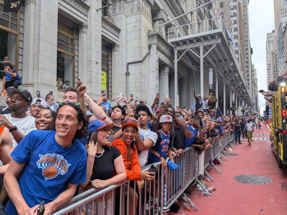 Knicks Parade entering the Canyon of Heroes.