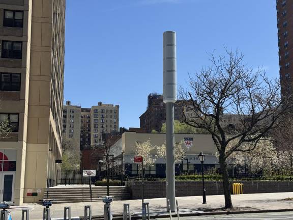 The first 5G tower on the Upper West Side, on Columbus Avenue between 94th and 95th streets