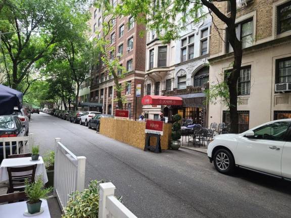 After: Joe Germanotta spent around $2000 to comply with the shift in rules for outdoor dining.