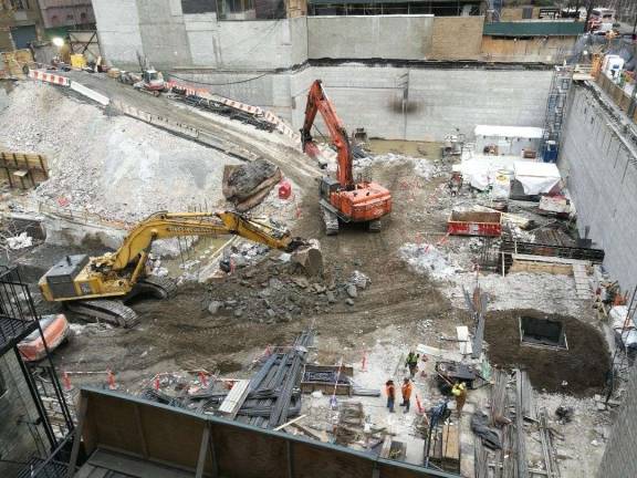 Construction underway at 50 West 66th Street. Photo: Courtesy of Chris Giordano