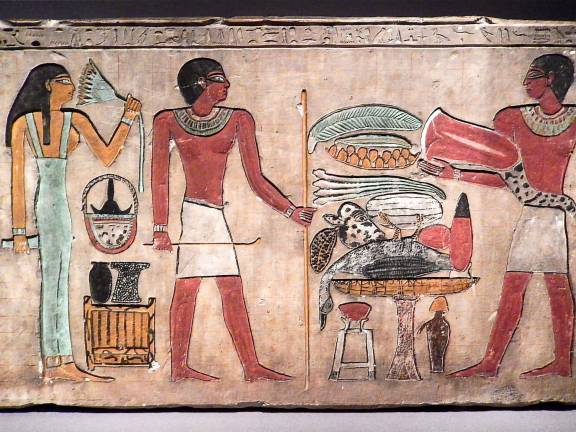Stela of Khety and His Wife, Henet. Kunsthistorisches Museum Vienna, &#xc4;gyptisch-Orientalische Sammlung. Photo: Adel Gorgy