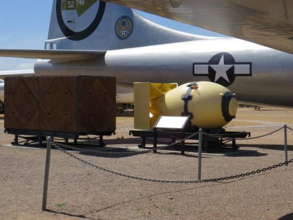Recreated here at the National Museum of Nuclear Science and History is a refurbished B-29
