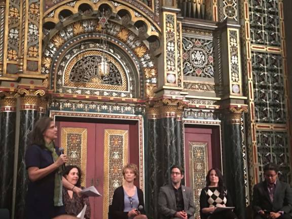 Councilwoman Helen Rosenthal hosted a &#8220;Fact vs. Fiction&#8221; panel at Congregation B'nai Jeshurun on West 88th Street. Photo: Madeleine Thompson
